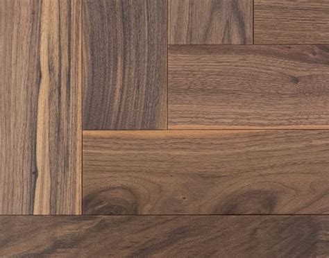 Black Walnut Engineered Wood Flooring Plank Chevron Style Herringbone