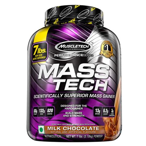 Muscletech Performance Series Mass Tech 7lb Milk Chocolate Nutriara