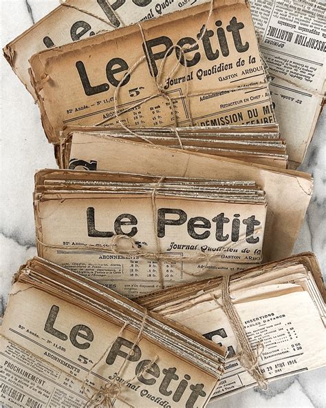 Bundle Of Vintage French Newspapers — East End Salvage