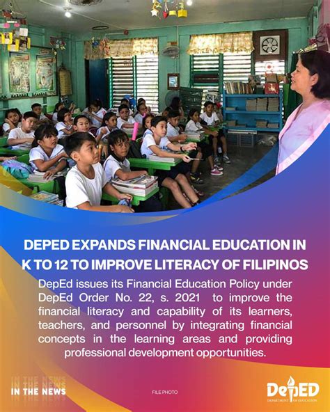 DepEd expands financial education in K to 12 to improve literacy of