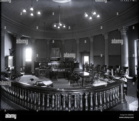 Interior view of the court room at the Old Courthouse Stock Photo - Alamy