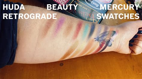 Huda Beauty Mercury Retrograde Palette Swatch Party YouTube