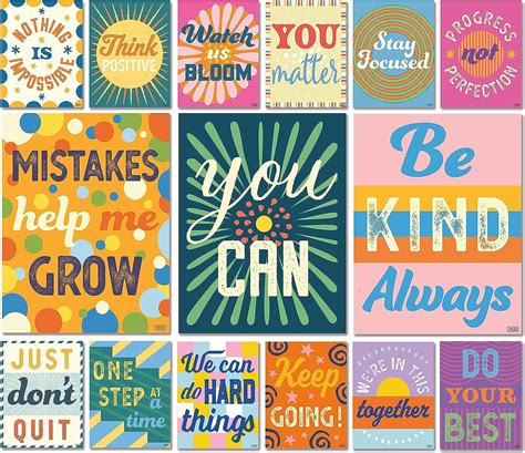 Sando Set Of 15 Motivational Posters For Classroom Classroom Motivational Poster