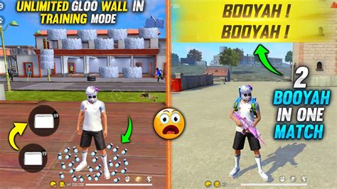 Top New Tricks In Free Fire Unlimited Gloo Wall Trick In Training