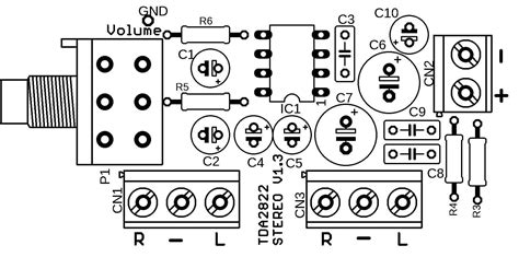 Amplificador estéreo CI TDA2822 controle de volume 1W TE1