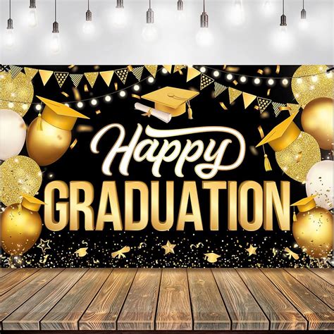 Graduation Party Decorations Happy Graduation Banner, Blue, 45% OFF