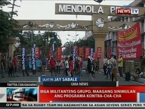 Ntvl Mga Militanteng Grupo Maagang Sinimulan Ang Programa Vs Cha Cha