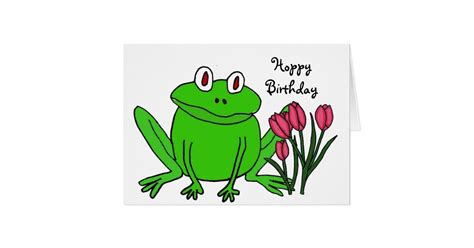 AH- Funny Frog Birthday Card | Zazzle