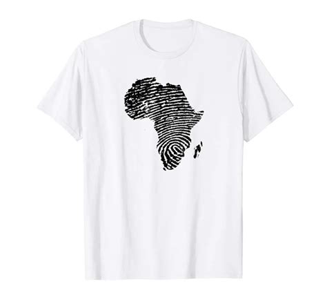 Africa Continent Dna Fingerprint T Shirt African Black Pride Men T Shirt 2018 Fashion Print