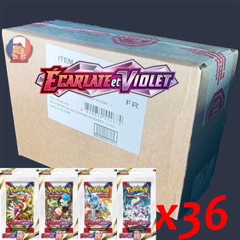 36 Boosters Blister Ecarlate Et Violet Carton Scellé Ev01