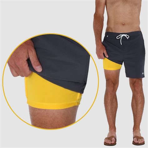 Swim Trunks With Compression Liner Avalon Supply Co