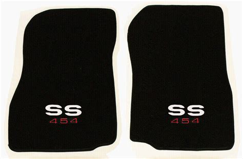 New 1968 1972 Chevelle Floor Mats Black Carpet Embroidered Wr Ss 454