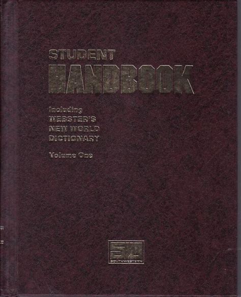 Student Handbook Including Websters New World Dictionary Volume One