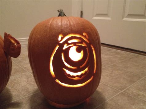 Mike Wazowski Pumpkin Template