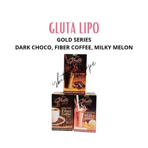 ♭gluta Lipo Gold Series Dark Chocolate Fiber Coffee And Milky Melon♤ Lazada Ph