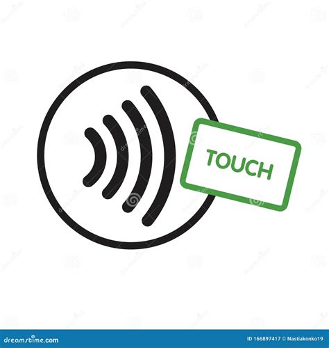 Contactless Nfc Wireless Pay Sign Logo Credit Card Nfc Payment Vector