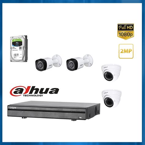 KIT VIDÉO SURVEILLANCE XVR ET 4 CAMERAS DAHUA 4MP INTEGSY TUNISIE