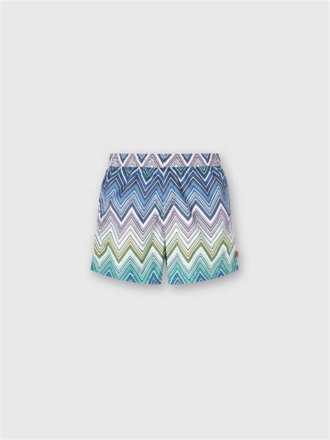 Swimming Trunks With Large Zigzag Print Multicoloured Missoni