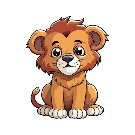 Adorable lion Animated Cartoon Character | Premium AI-generated vector