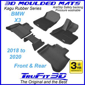 Fits BMW X3 2018 2022 Trufit 3D Black Rubber Car Floor Mats EBay