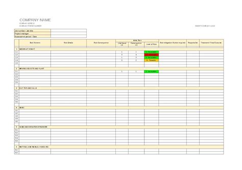 Health & Safety Risk Assessment Template, PROJECT MANAGEMENT - Etsy New ...