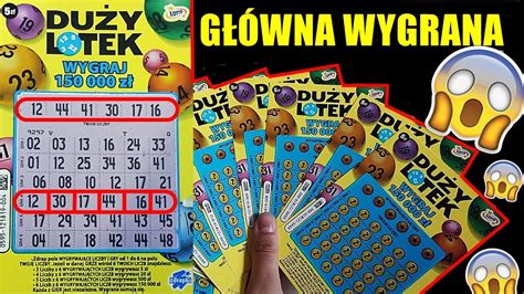 Zdrapki Lotto Zdrapka Du Y Lotek G Wna Wygrana Z Szok