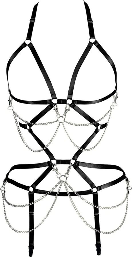 Bbohss Women Body Harness Belt Set Elastic Hollow Full Lingerie Body