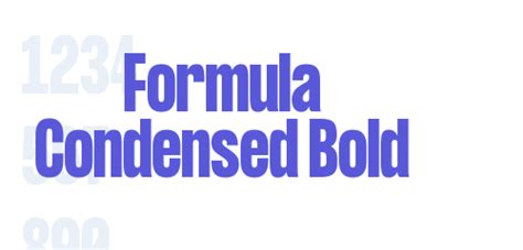 Formula Condensed Bold - Font Free [ Download Now ]