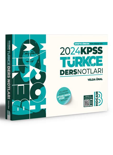 2024 KPSS Türkçe Ders Notları Benim Hocam Yayınları Türkçe KPSS soru