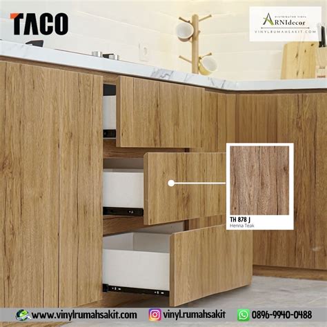 Jual HPL Taco Type TH 878 J Henna Teak Woodgrain Motif Kayu NO