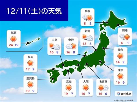 「2週間天気」週明けは冬の嵐 12月下旬は厳しい寒さが続く 気象予報士 吉田 友海 2021年12月11日 日本気象協会 Tenki Jp