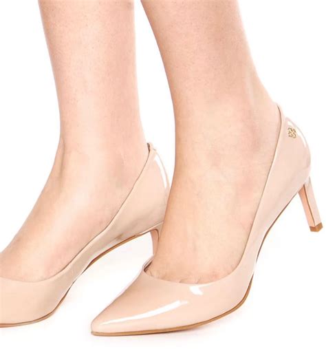 Scarpin Nude Verniz Sapato Feminino Capodarte Nunca Usado