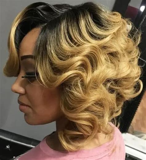 Feathered Bob Hairstyle African American Rockwellhairstyles