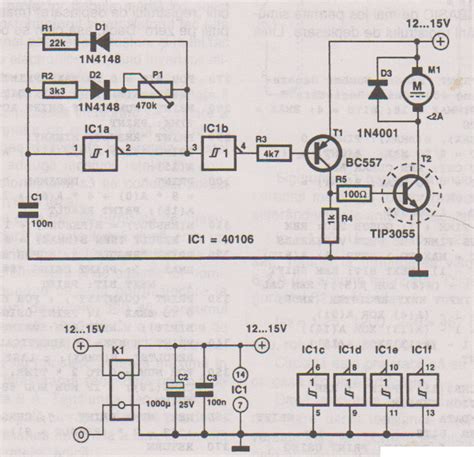 Pwm Controller Schematic A Simple 555 Pwm Circuit With Motor