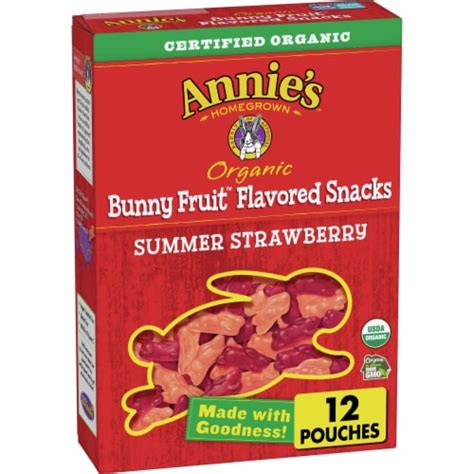 Annie's™ Organic Gluten Free Summer Strawberry Fruit Flavored Bunny Fruit™ Snacks, 12 ct / 0.8 ...