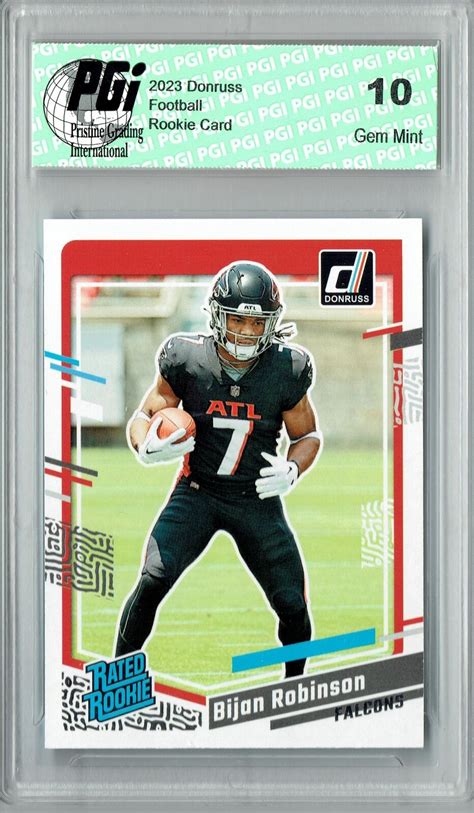 Bijan Robinson 2023 Donruss Football 305 Falcons Rated Rookie Card PGI