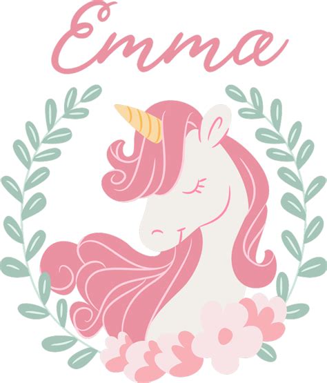 Princess Unicorn With Name Fairy Tale Wall Decal Tenstickers