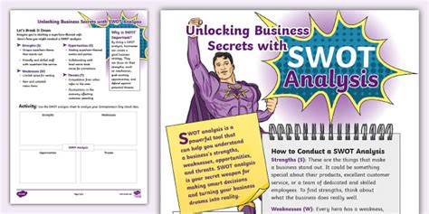 Unlocking Business Secrets With Swot Analysis Twinkl