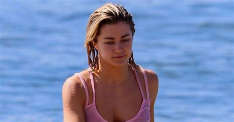 Lindsay Arnold In Pink Bikini On The Beach In Hawaii