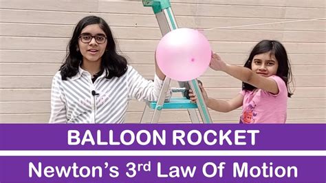 Newton S Third Law Balloon Experiment Balloon Rocket Experiment Newton S 3rd Law Example