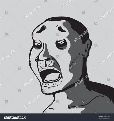 Cartoon Shocked Mans Face 스톡 벡터로열티 프리 344011436 Shutterstock