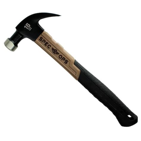 Spec Ops 16 Oz Smooth Face Curved Claw Hammer Fiberglass Handle Spec