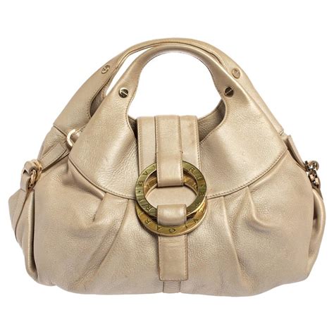 Bvlgari Metallic Gold Leather Chandra Hobo At 1stdibs