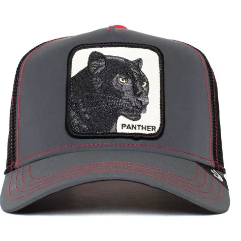 Czarna czapka trucker z panterą Black Panther Reflective The Farm od