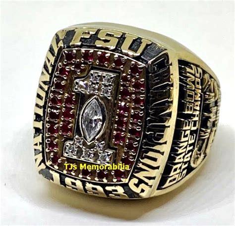 1993 FLORIDA STATE SEMINOLES FOOTBALL NATIONAL CHAMPIONSHIP RING - Buy ...