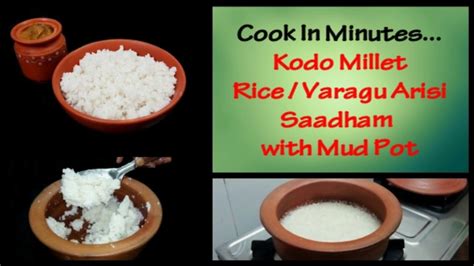 How To Cook Kodo Millet Rice Varagu Arisi Saadham Using Mud Pot மண் பானை வரகு அரிசி சாதம்