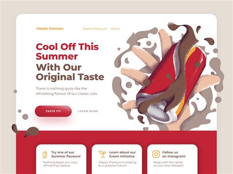 Cola Landing Page Exploration By Jonathan Favari On Dribbble