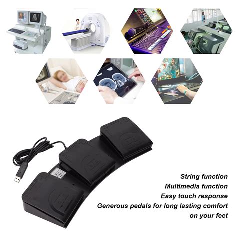 Snapklik.com : USB Foot Pedal, PC USB Triple Foot Switch Pedal, 3 Key