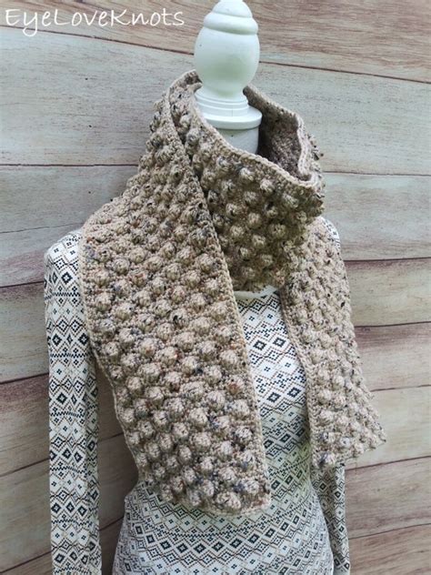 Bobble Scarf Crochet Pattern Fall Crochet Pattern Bobblish Etsy