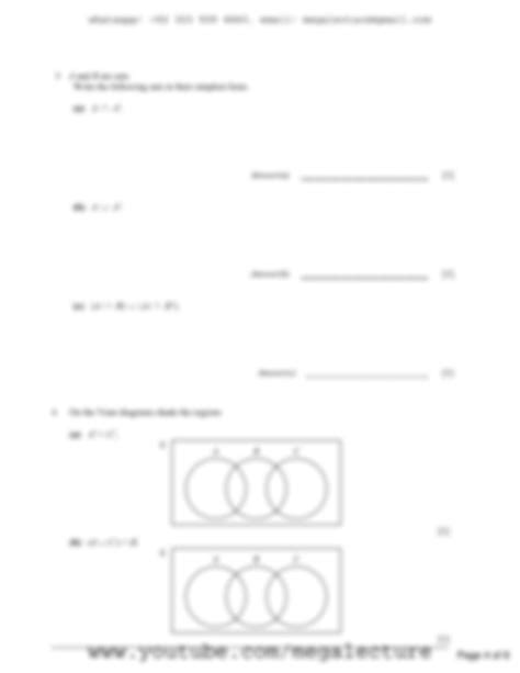 Sets And Venn Diagrams Igcse Past Papers Venn Diagram Math W